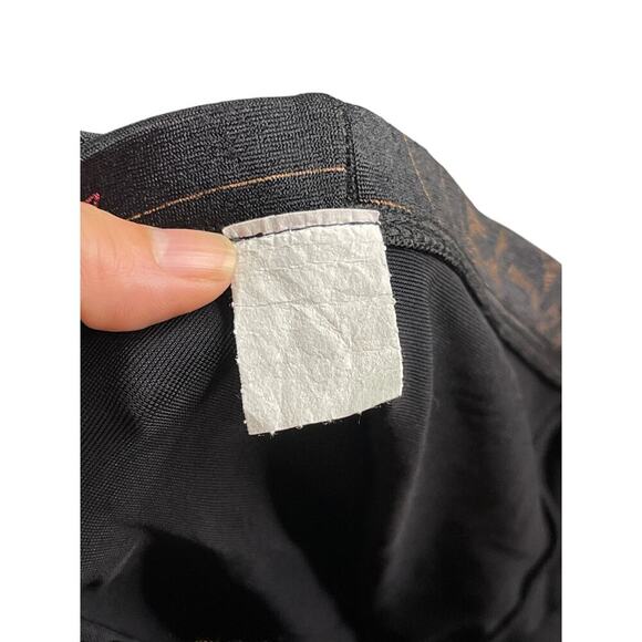 Vintage Whimsical Black Floral Line Print Midi Skirt Women's Size Small - Picture 4 of 4